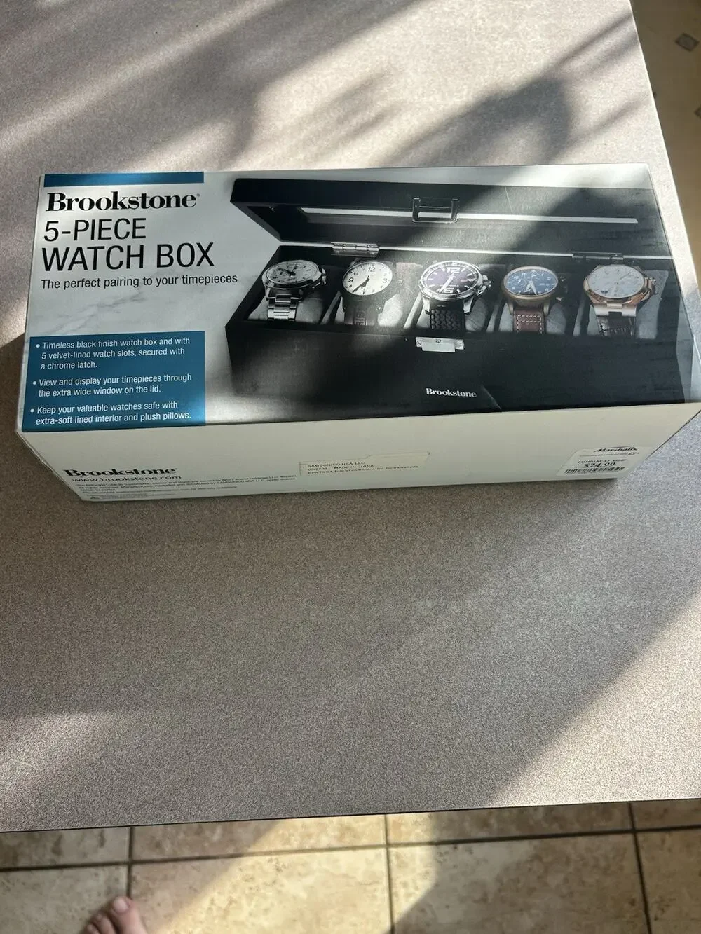 Brookstone 5 Piece Watch Box